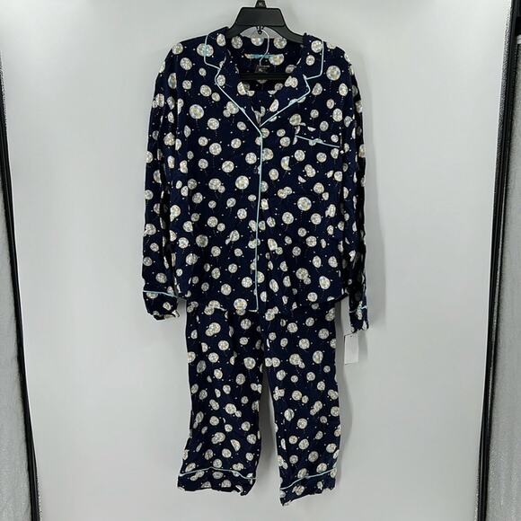 Kate Spade New York Pajama Set - Navy Disco - XL - New with tags - Picture 2 of 8